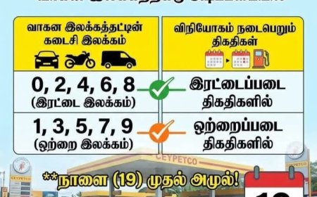 நாளை முதல் ஒற்றை-இரட்டை இலக்க முறையில் எரிபொருள்; QR குறியீடு கட்டாயம்